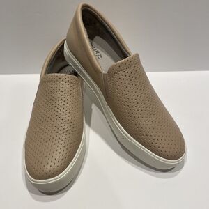 Naturalizer Taupe Leather Slip On Comfort Cushioned Inner Sole Shoes Size 8